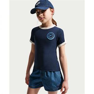 나이키 스포츠웨어 주니어(여아) 반팔 립 탑 - 미드나이트 네이비소프트 펄미드나이트 네이비유니버시티 블루 IF2757-410 401869