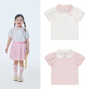 [래핑차일드]모다진주 퍼프소매 피케 카라티 (86319-330-70)_JJ