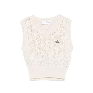 비비안웨스트우드 민소매 티셔츠 1803007R Y004S A408 Neutrals