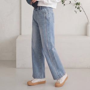 [올리비에스클로젯] 베이직 옆절개포인트 밴딩 데님 팬츠_O2603DP018A