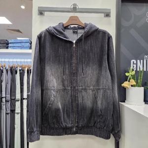 리트머스 HC12 등판 워딩 데님 후드집업 LQ1JU031-076