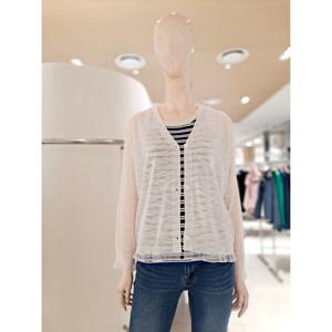 [숲]V넥 밑단 포인트 긴팔 가디건 SC4GD80