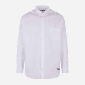꼼데가르송 옴므 로고 자수 코튼 포플린 셔츠 HQB102S26 3WHITE