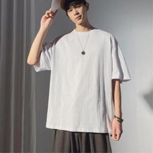 [다잇템]남성 캐쥬얼 반소매 U넥 면원단 티셔츠 (39113973A)