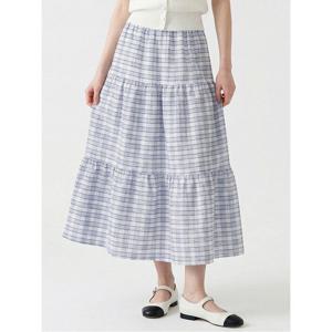 [포커스]포커스 썸머 체크 시어서커 스커트_VF6M1SK8251