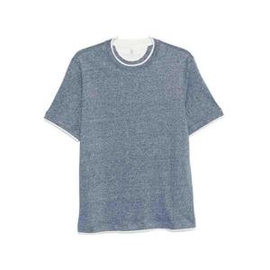 브루넬로 쿠치넬리 페이크 레이어링 티셔츠 MW8357427CTJ27 Grey