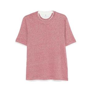 브루넬로 쿠치넬리 페이크 레이어링 티셔츠 MW8357427CRE14 Ligh