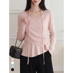 [올리비에스클로젯]랩스타일 브이넥 니트_O2603KN023A