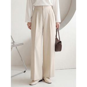 [올리비에스클로젯]투버튼 뒷밴딩 와이드 팬츠_O2603PT038A