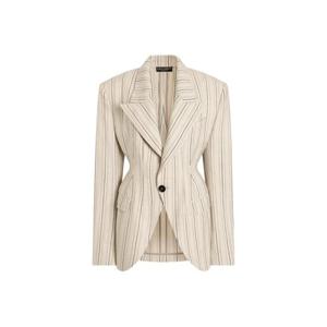 돌체앤가바나 레지멘탈 핀스트라이프 싱글 브레스티드 재킷 F29WOTFR8AC