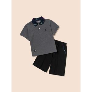 [빈폴키즈] 체크 포인트 칼라 반소매 상하세트  애쉬 (BI6342U014)