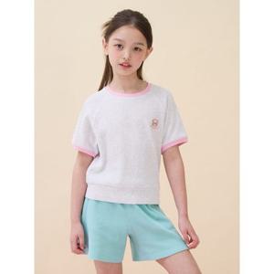 [빈폴키즈] 여아 달이 포인트 와플 상하 세트  라이트 그레이 (BI6342G042)