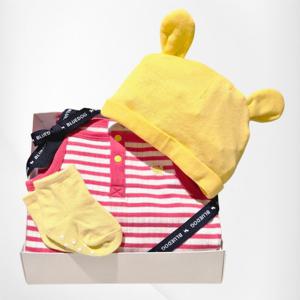 블루독베이비 10 26SS(RD)스트라이프SET바디슈트팝양말세트 (14637067603)