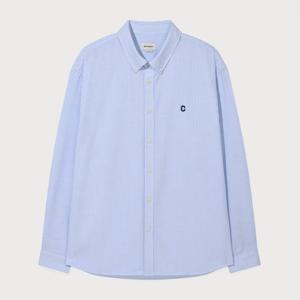 [커버낫]커버낫 C 로고 옥스포드 스트라이프 셔츠 블루 CO2601SH