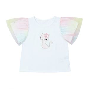 [프렌치캣(백)]O/WH 무지개 샤  티셔츠(Q42DST010C)