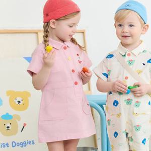 [블루독베이비]도기 린넨혼방 드레스 (453K4-400-05)