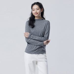 [베네통] 도트 모크넥 티셔츠_BATS97611GR