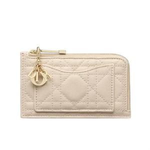 디올 Lady Cosmos 지퍼 카드 지갑 S0965ONMJ_M49U