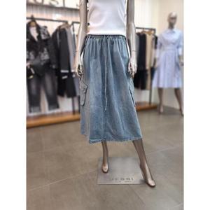 제시뉴욕 세이브존05 뒷트임 카고 데님 스커트 BFM5NLDS0500