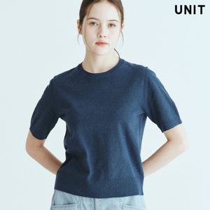 [유닛] 터쿠아즈블루 베네치아 니트 크루넥 풀오버 UFLKCN21CN-45