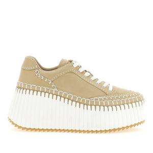 끌로에 나마 3D 레터링 로고 플랫폼 스니커즈 CH26U02IWX 21M