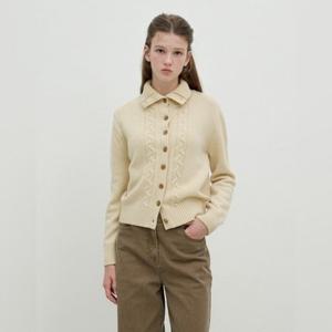 [올리브데올리브]울혼방 하이넥 케이블 가디건 OK5WD968