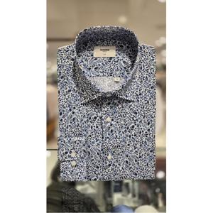 레노마셔츠 수채화미니플라워프린트 (RQSSL1183BU)