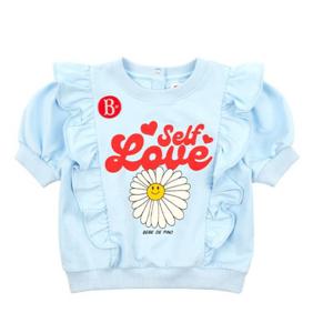 [베베드피노]러브 데이지 베이비 프릴 하프 슬리브 스웨트셔츠 BP51MR227SB