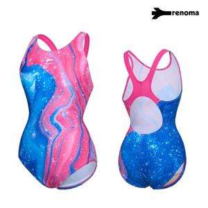 [레노마] 여성 실내 오로라 마블링 X백 수영복 LS2G810_폴리백증