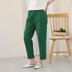 [웬디즈갤러리]너트 면스판 배기 팬츠 /여성 허리밴딩 군살커버 스판 UPT117