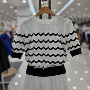 [스테파니]5부 니트티셔츠/A26SW6127_JK