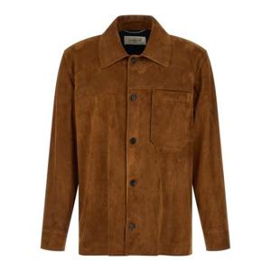 생로랑 가죽 자켓 861396YCUM22705 Brown