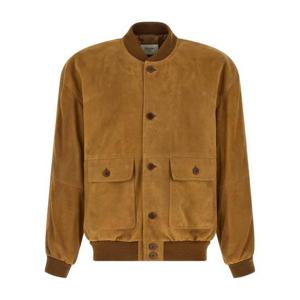 생로랑 가죽 자켓 855113YCUN22510 Brown