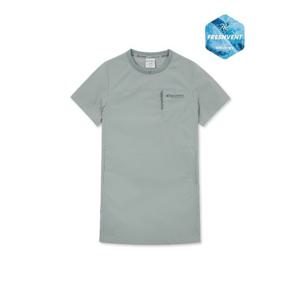 디스커버리키즈반바지 AQS DKOP71053-GRL 여아 프레시벤트 경량 우븐 포켓 반팔 원피스