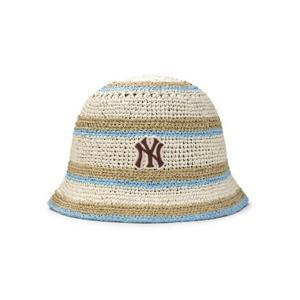 MLB모자 GQC 3AHTV0153-50IVS 스트라이프 썸머 햇 뉴욕양키스