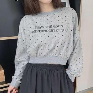 [강물처럼]아이우먼 오브유도트크롭맨투맨 BUX391M603 빅사이즈