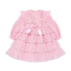 [프렌치캣(정상)]핑크꽃 스팽글 드레스(Q61DDO160)