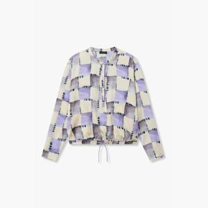 [엠포리오 아르마니]여성 스퀘어 체크 새틴 블라우스(A526103527)