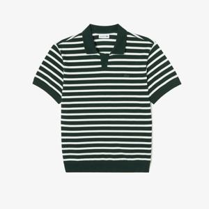 [라코스테공식] 남성 넥 배색 스트라이프 반팔 폴로 셔츠 PH486E-56G AFK