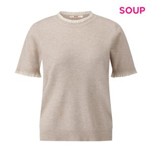 SOUP  프릴 포인트 반팔 니트 (S63LK01)