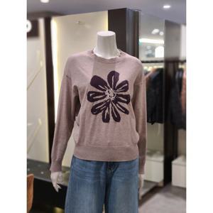 [트리아나]MARIO소고 AL4WA13 라운드 플라워 니트티셔츠