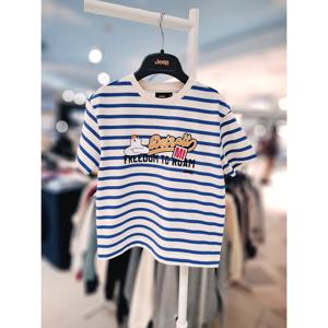 [지프키즈] 디트로이트 곰 보더 반팔티 KR2TSU116 BL