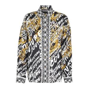 26 SS 베르사체 진스 꾸뛰르 올오버 로고 프린트 셔츠 G89 73HAL2B1NS175