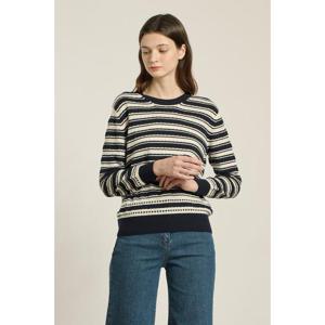 [비씨비지]배색 스트라이프 라운드넥 니트 풀오버 B6A2K407
