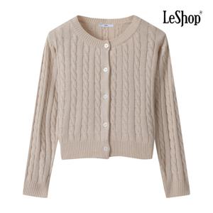 르샵  라운드 버튼업 꽈배기 가디건 (BQ3KC004A)