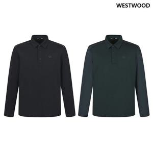 [웨스트우드] 남성 매쉬 냉감 소매 긴팔 카라티 (2컬러) WQ2MTTP461