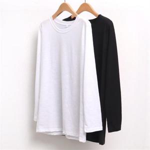 [강물처럼]빅사이즈사랑해요 8257L112 무지 슬라브 기본티 WW (7