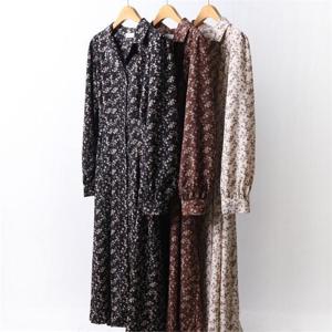 [강물처럼]빅사이즈사랑해요 F547L111 슬림플라워핀턱원피스 PE