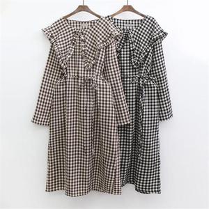 [강물처럼]빅사이즈사랑해요 E860L110 빅체크카라롱원피스 PO (7