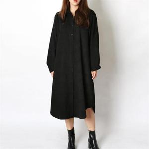 [강물처럼]빅사이즈사랑해요 7104L109 기모면 셔츠 롱 원피스 HG